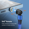 A07M13 7Pin 540 Degree 60W luminous cable fast charging + data transfer