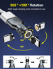 540 Rotating USB Adapter | Micro & Type C & IOS Magnetic Charger Converter for Phone Laptops Charging And Data Transfer